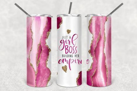 Girl Boss Pink Sublimation Tumbler