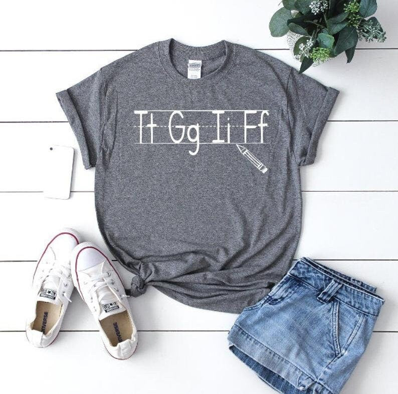 Learn to Letter T-shirt, TGIF T-shirt, Thank God It Is Friday Back to School, Personalized Gift Tshirt, Gift for Teachers, Custom T-shirt