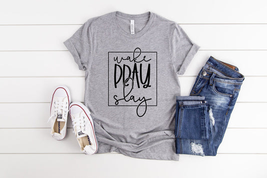 Wake Pray Slay Shirt, Pray Shirt, Sprit Shirt, Christian Pray Shirt, Pray Slay Shirt, Religious Shirt, Faith Shirt, Faith T-Shirt