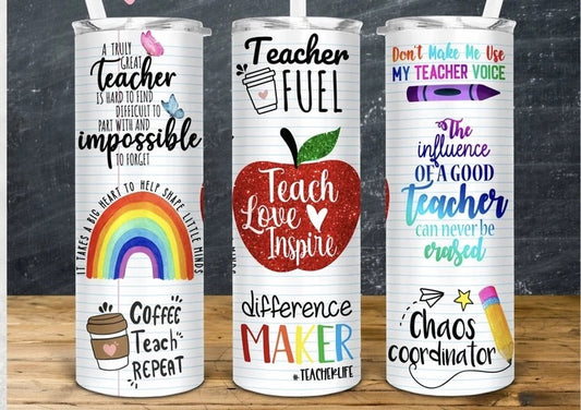 Teacher Life Sublimation Tumbler